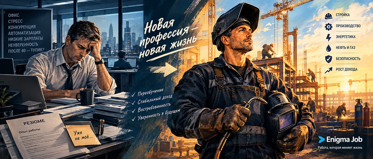 После 40 лет: приговор для офиса и золотой век на стройке. Как слезть с мертвой лошади и начать зарабатывать